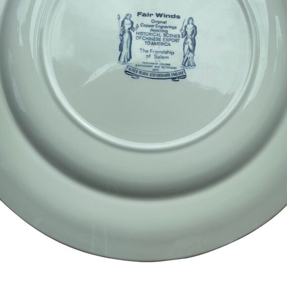 Alfred Meakin 1970’s Friendship of Salem Fair Winds Collectible Plate 10.5” #5 - Picture 14 of 16